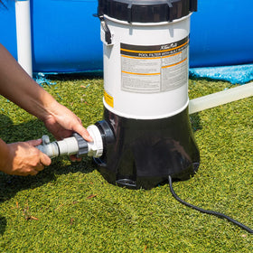 Compact XtremepowerUS unit fits tight pool spaces for easy filtration