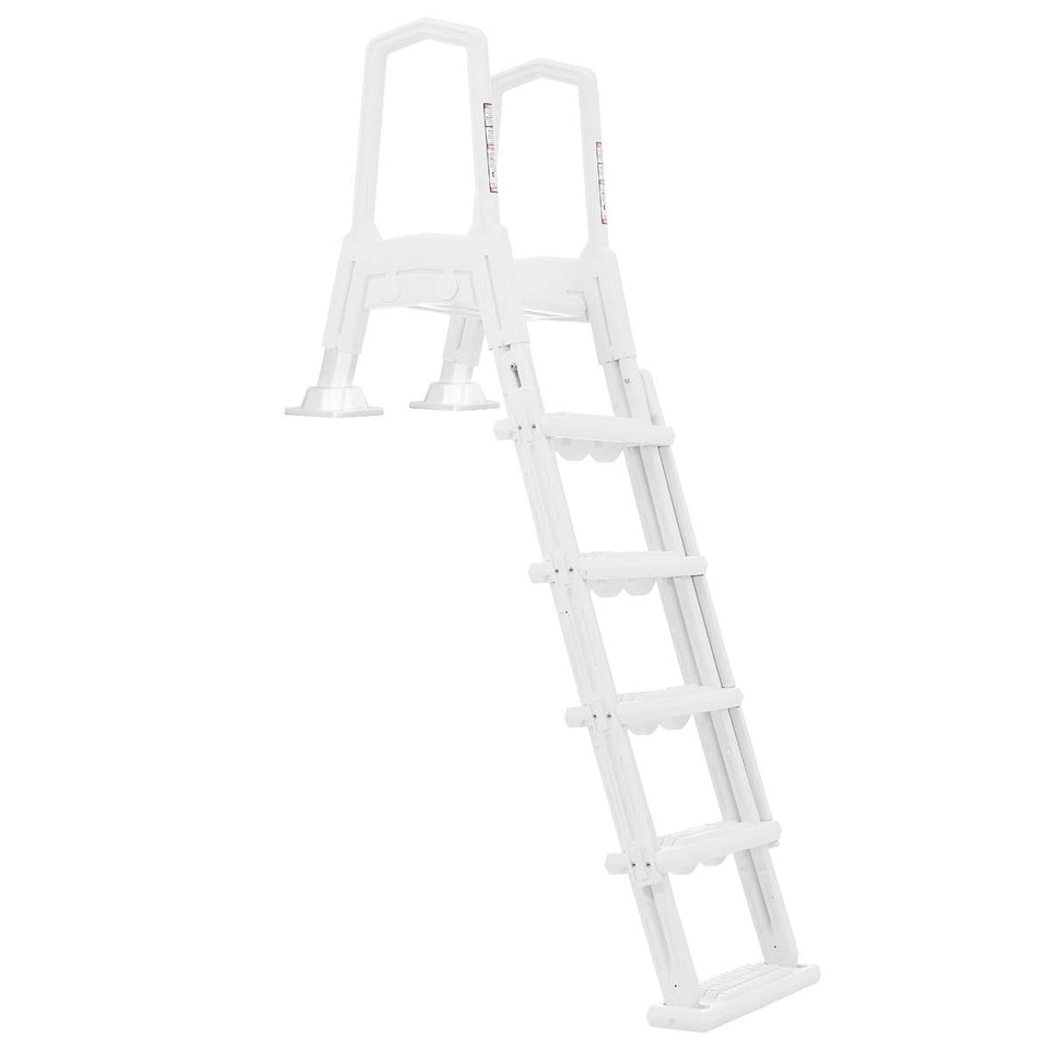 XtremepowerUS Deluxe Incline Pool Ladder assembled for easy above-ground entry.