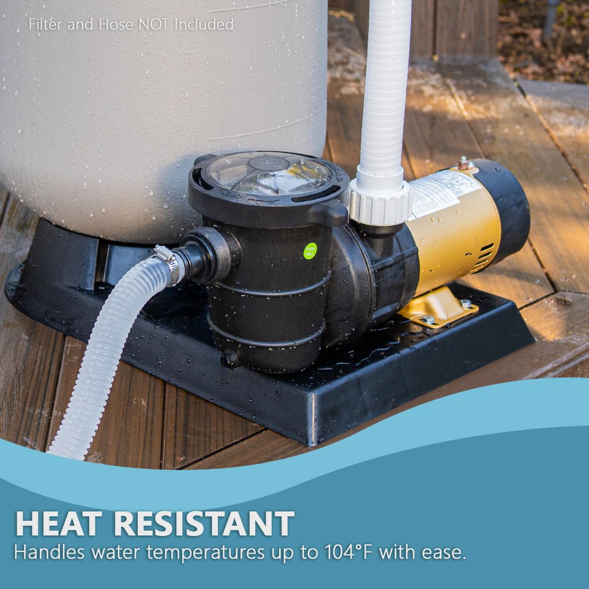 XtremepowerUS motor and housing designed for above-ground pool compatibility