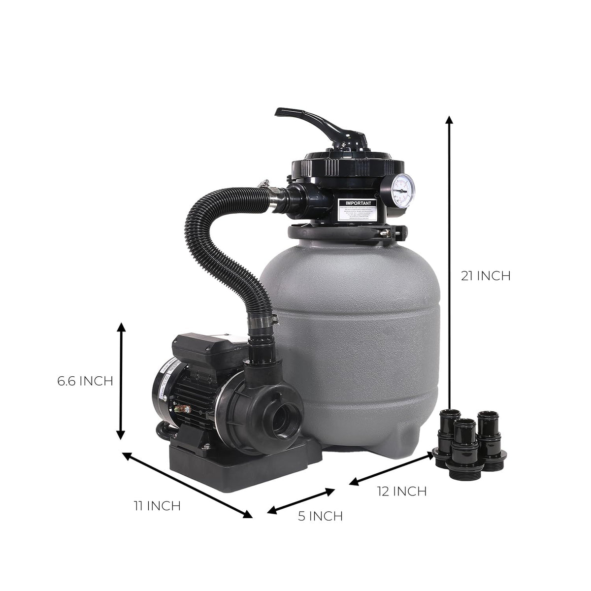XtremepowerUS pump assembly ready for above-ground pool setup