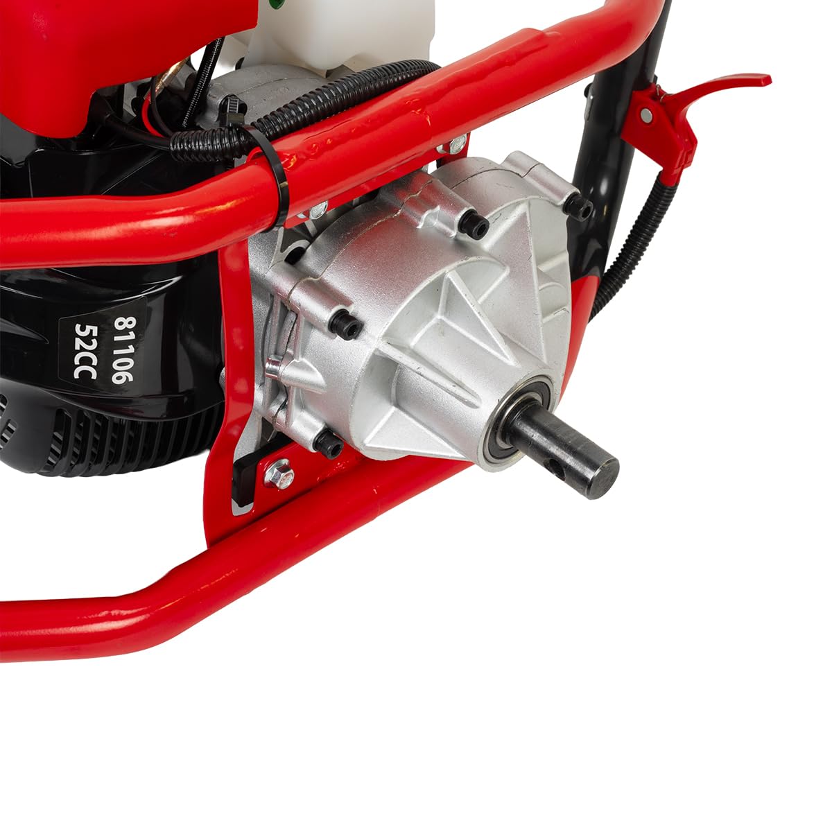 Safety gear included for comfortable, secure operation during digging tasks.