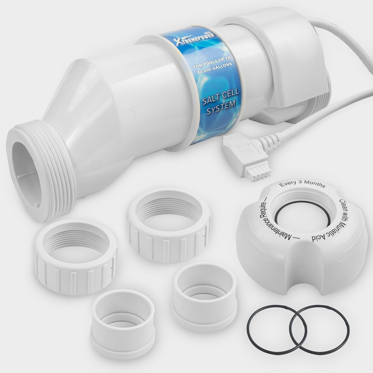 XtremepowerUS salt cell for up to 40k gallons with plug-and-play installation.