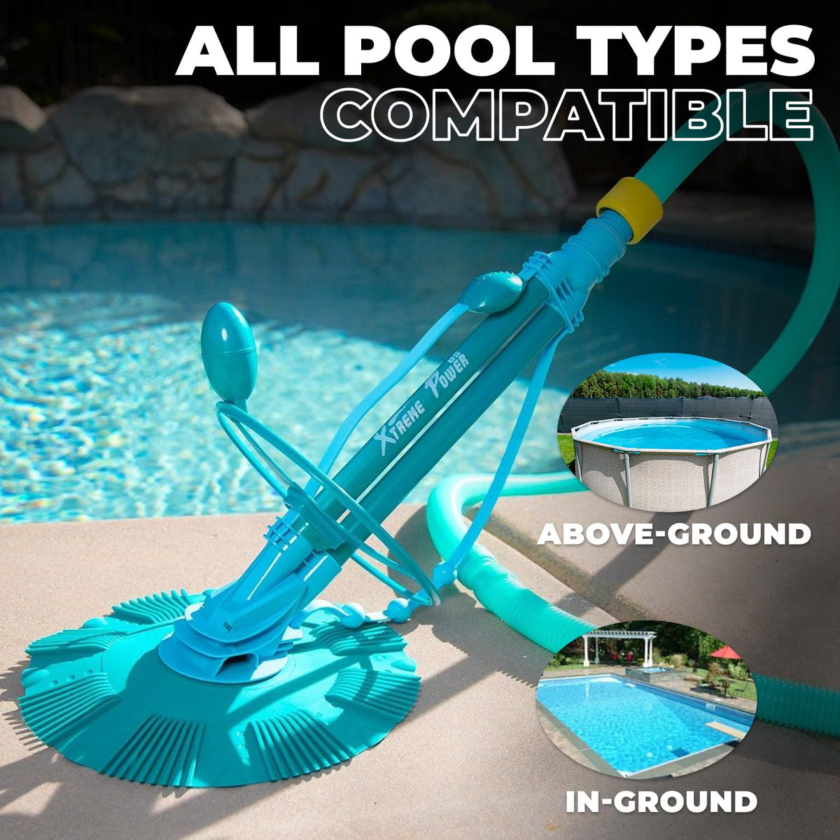 XtremepowerUS soft pleated seal base plate protects pool surfaces during cleaning.