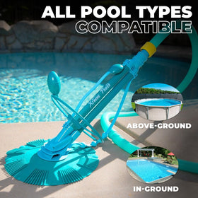 XtremepowerUS soft pleated seal base plate protects pool surfaces during cleaning.