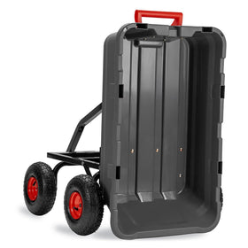 XtremepowerUS utility cart towing-ready design connected to a vehicle