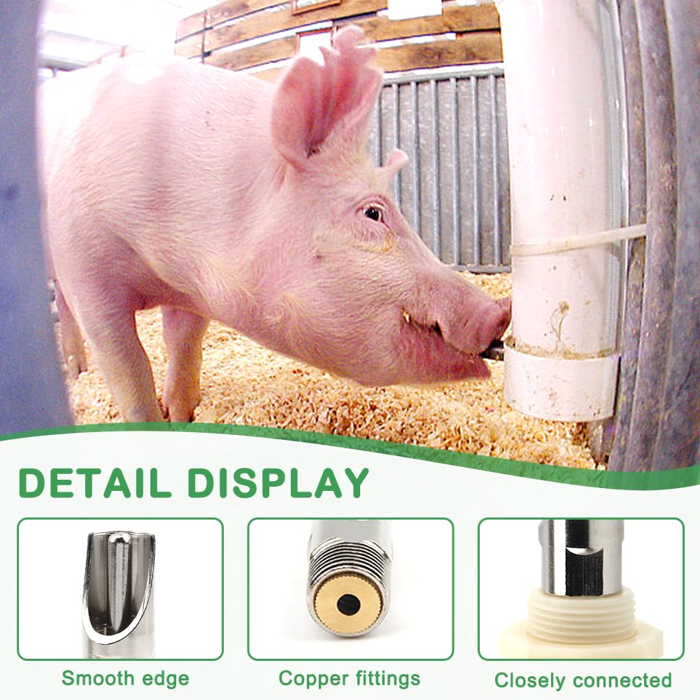 XuYelora brass connectors secure the waterer to barrels or tanks