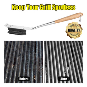 XUDAKAIXIN easy-swap cleaning head shown with a compatible grill handle