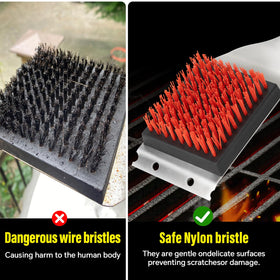 XUDAKAIXIN red acacia wood grill brush ready for outdoor cooking