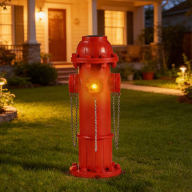 XUEMEKO solar dog fire hydrant full product image for night potty convenience.