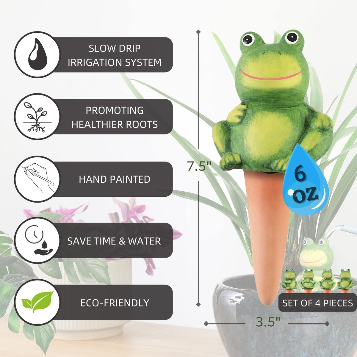 XueshouRT frog head waterer demonstrates easy refill for indoor plants