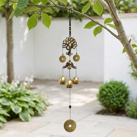 XUJIQI Wind Chimes dragon and tree design closeup highlights symbolic luck for your decor.