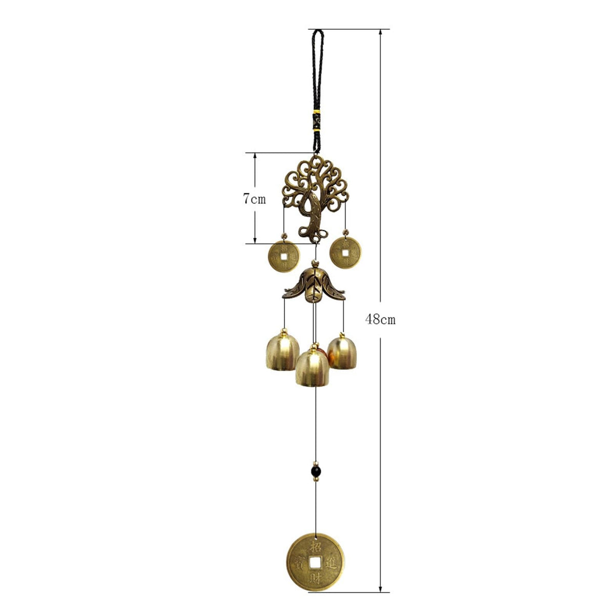 XUJIQI Wind Chimes garden patio setup evokes tranquil outdoor ambiance.