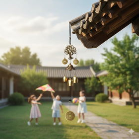 XUJIQI Wind Chimes gift-ready packaging suggests a thoughtful decorative gift.
