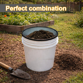 XULIFU dirt sifter with fine mesh captures debris and sawdust