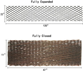 Xumy willow fence privacy border with natural look for patios.