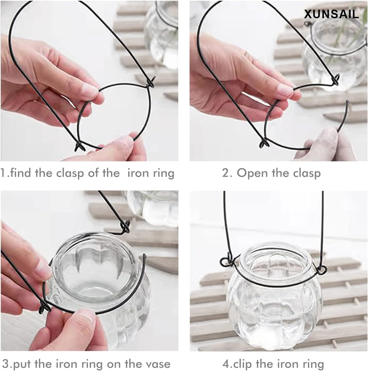 XUNSAIL easy hanging terrarium setup for effortless plant styling