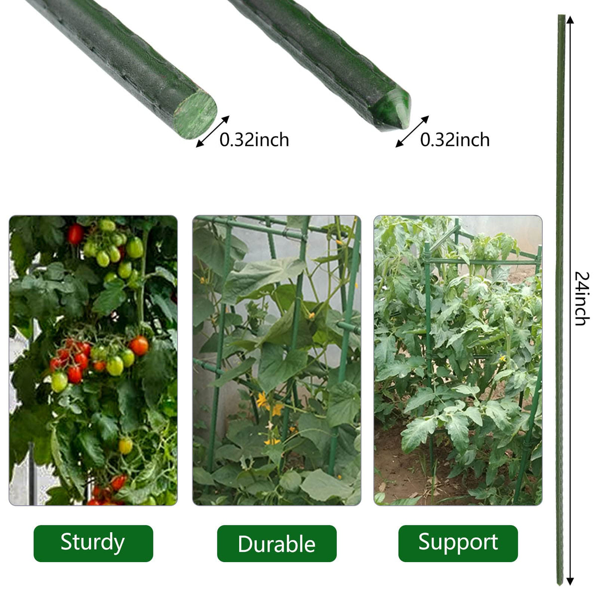 Xuwzenkl steel stake with pointed end for quick ground insertion in soft soil.
