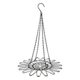 XuYelora hanging chicken feeder angle view showing wide opening for feeding