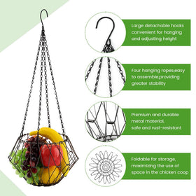 XuYelora hanging chicken feeder foldable design demonstrating adjustable size