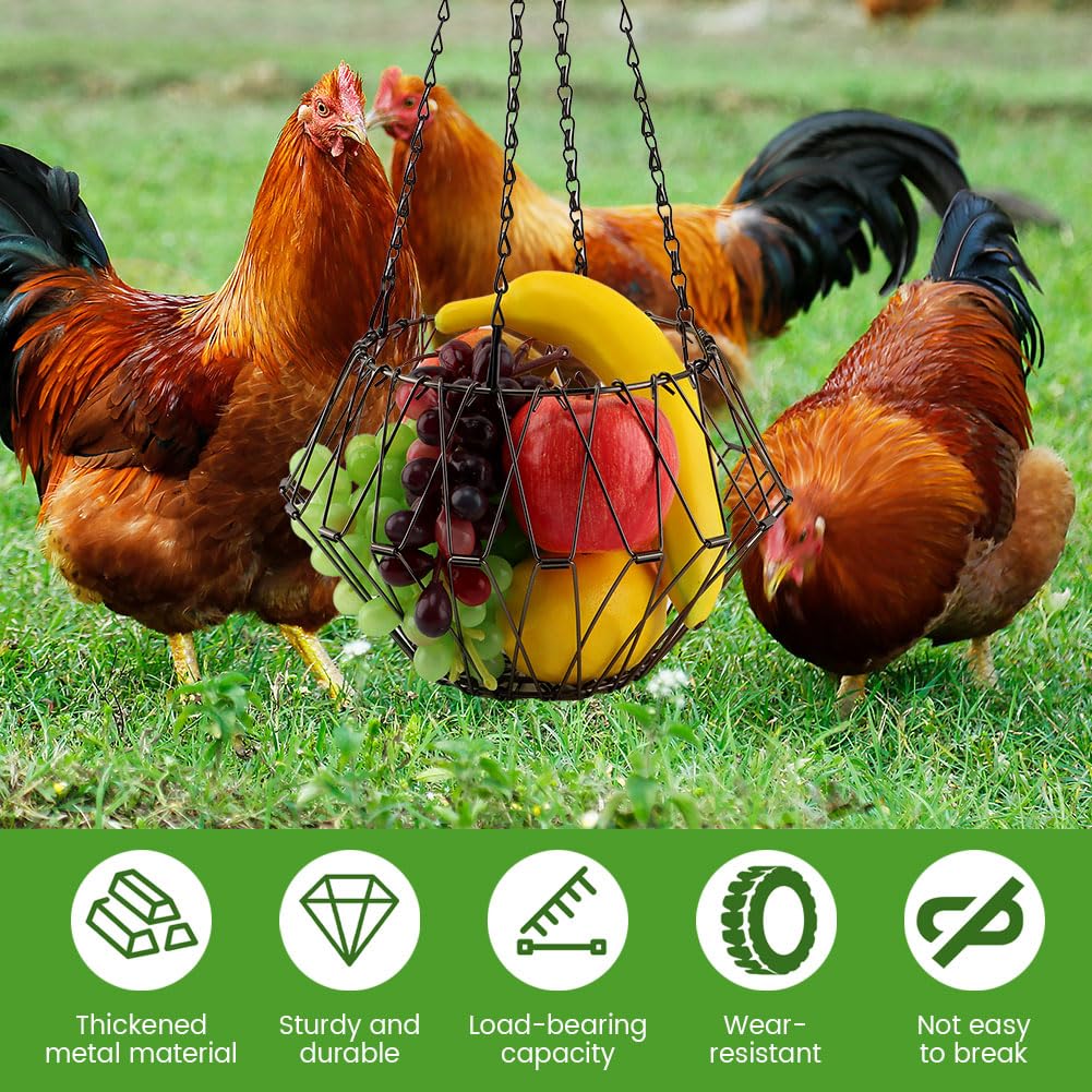 XuYelora hanging chicken feeder in coop saves space and keeps feed clean