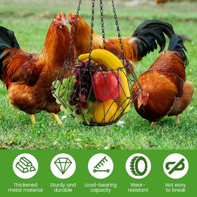 XuYelora hanging chicken feeder in coop saves space and keeps feed clean