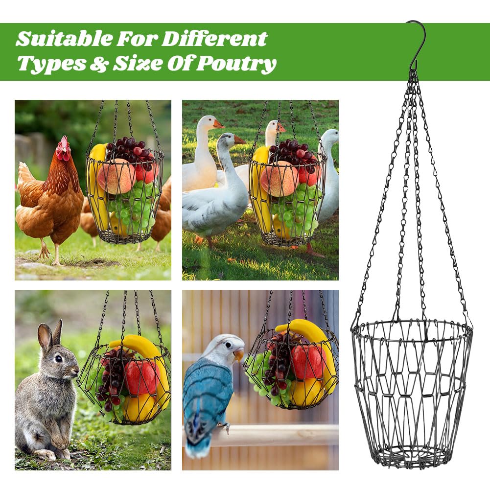 XuYelora hanging chicken feeder top diameter guide helps sizing