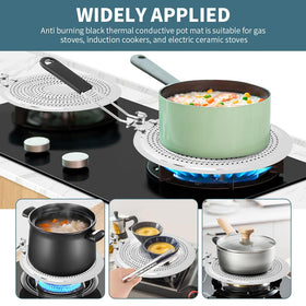 XuYelora heat diffuser with tongs included for grilling convenience.