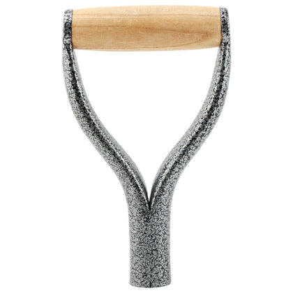 XuYelora shovel D grip handle silver with wooden grip improves durability and ease of replacement