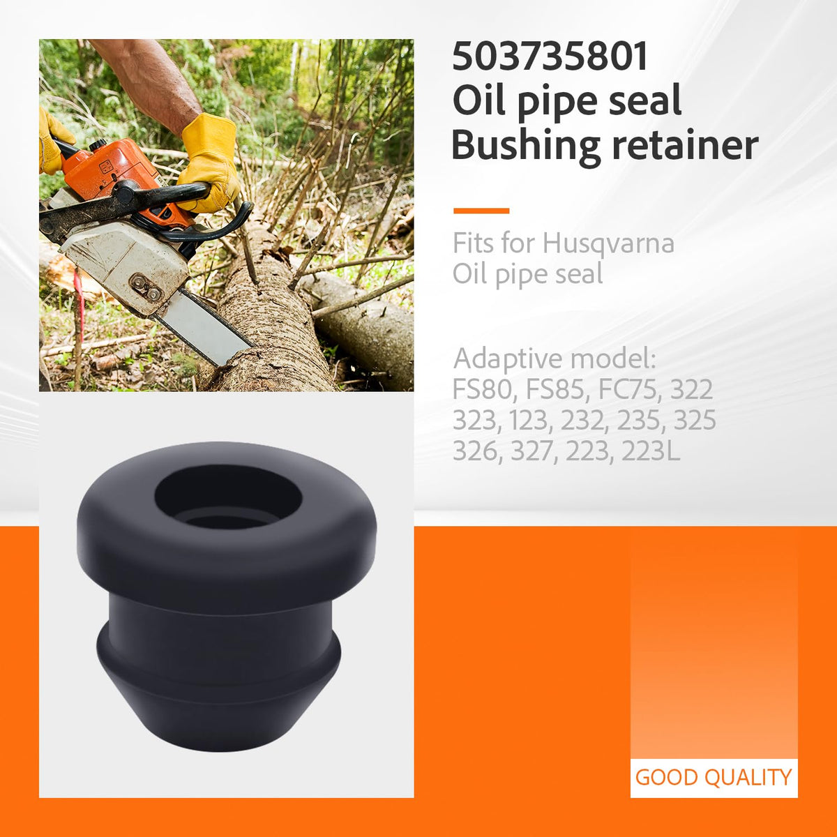 XVRTJ line-tank bushing grommet replacement pack back view for Husqvarna