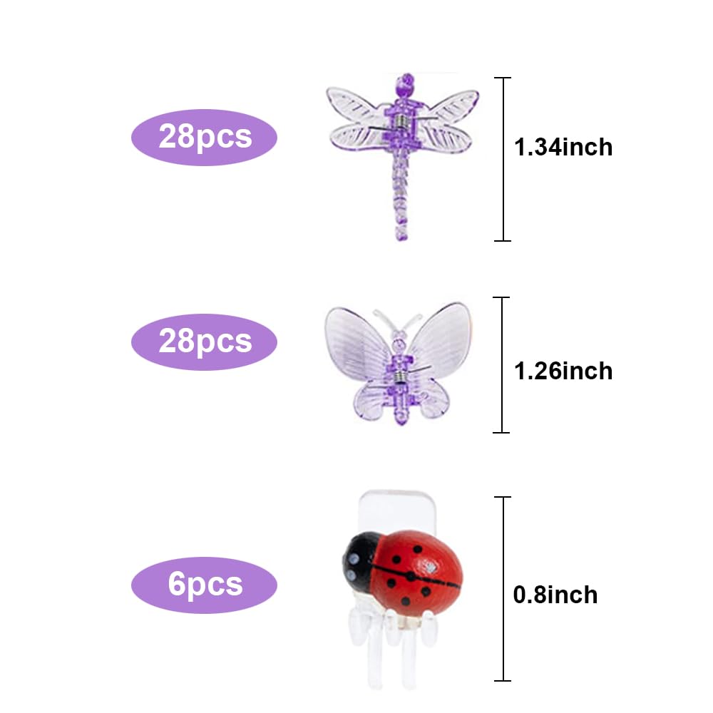 XVYLFZNP dragonfly clip provides sturdy garden support without damaging stems.