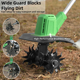 XXCFG 9-inch tilling width in action for efficient soil prep