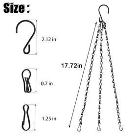 XXFBJNMD hanging basket setup with chains and fittings.