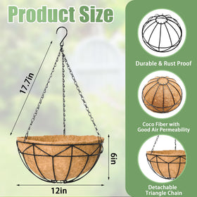 XXFBJNMD versatile hanging planter for balcony, patio, porch, or garden.