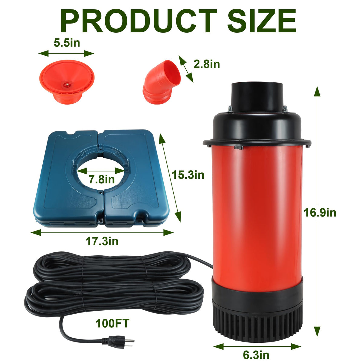 XXK Pond Fountain Aerator floating setup for both small and large ponds.