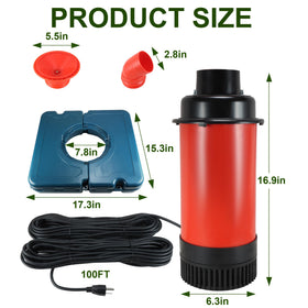 XXK Pond Fountain Aerator floating setup for both small and large ponds.