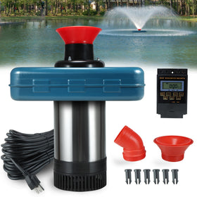 XXK Pond Fountain Aerator Pump in action delivering rapid water circulation for healthier aquatic life.