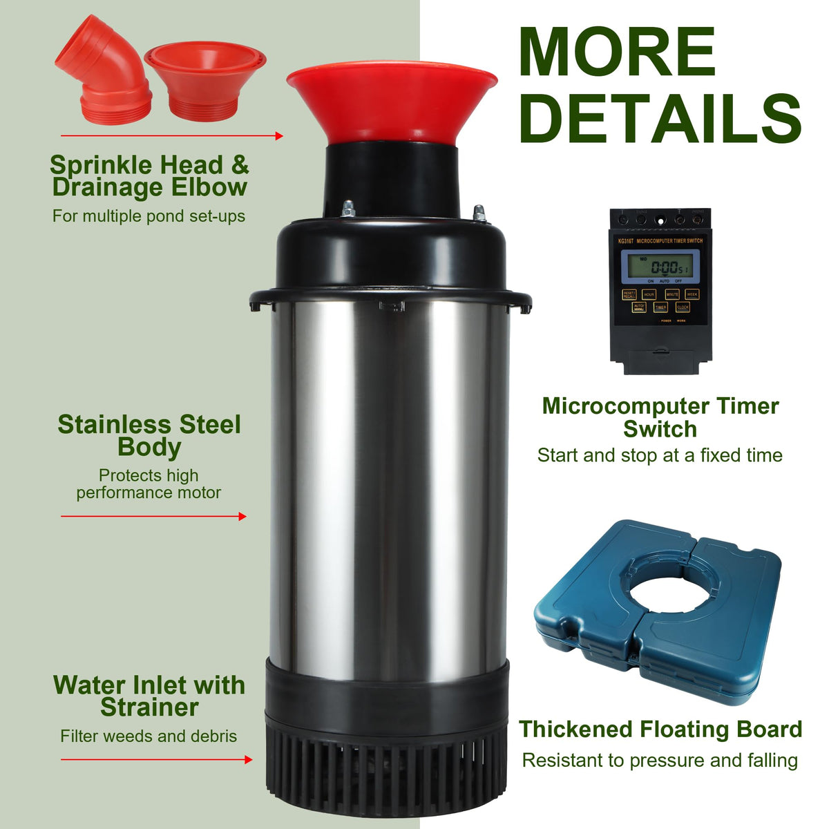 XXK parabola spray nozzle with drain pattern for efficient drainage and striking water patterns.