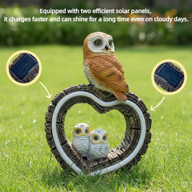 xxoasis dual solar panels power the owl light for extended nighttime visibility