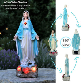 xxoasis Mary statue flowing robes captures graceful timeless charm