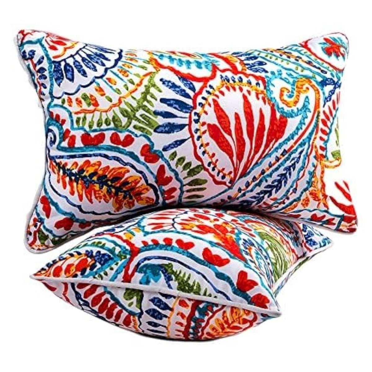 XXPILOS outdoor lumbar pillow 12x20 with insert for patio comfort