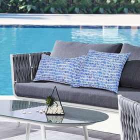 XXPILOS outdoor lumbar pillow set on patio furniture boosts comfort and style