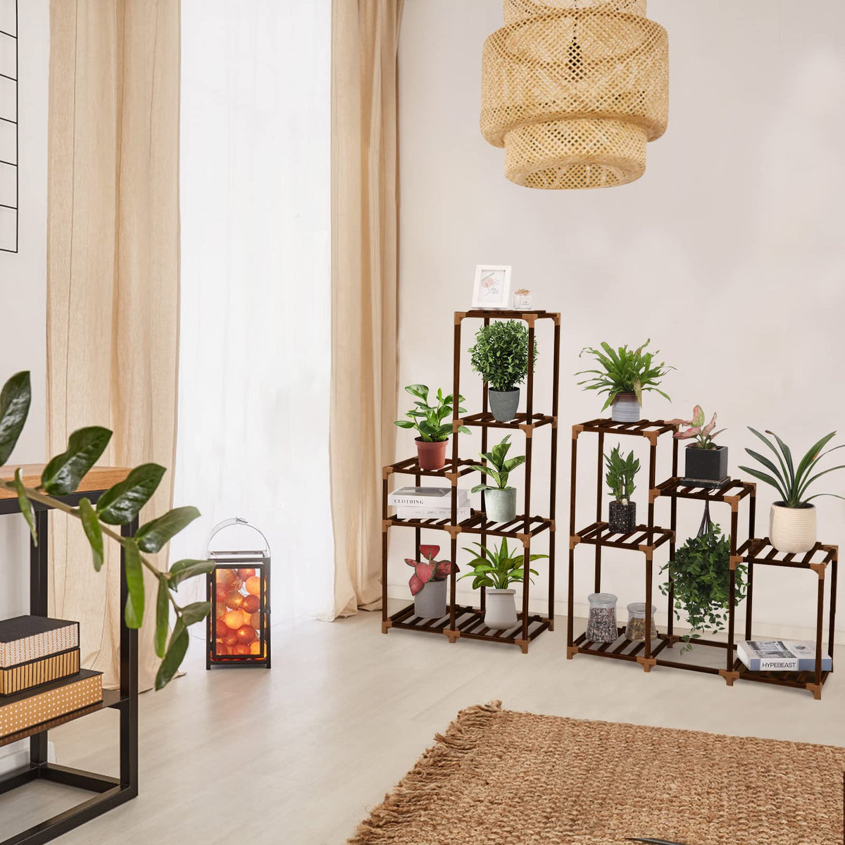 XXXFLOWER Indoor/outdoor plant rack suitable for patio or porch use