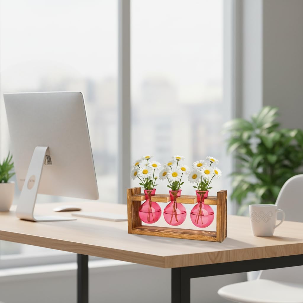 XXXFLOWER tabletop terrarium fits on desks and shelves.