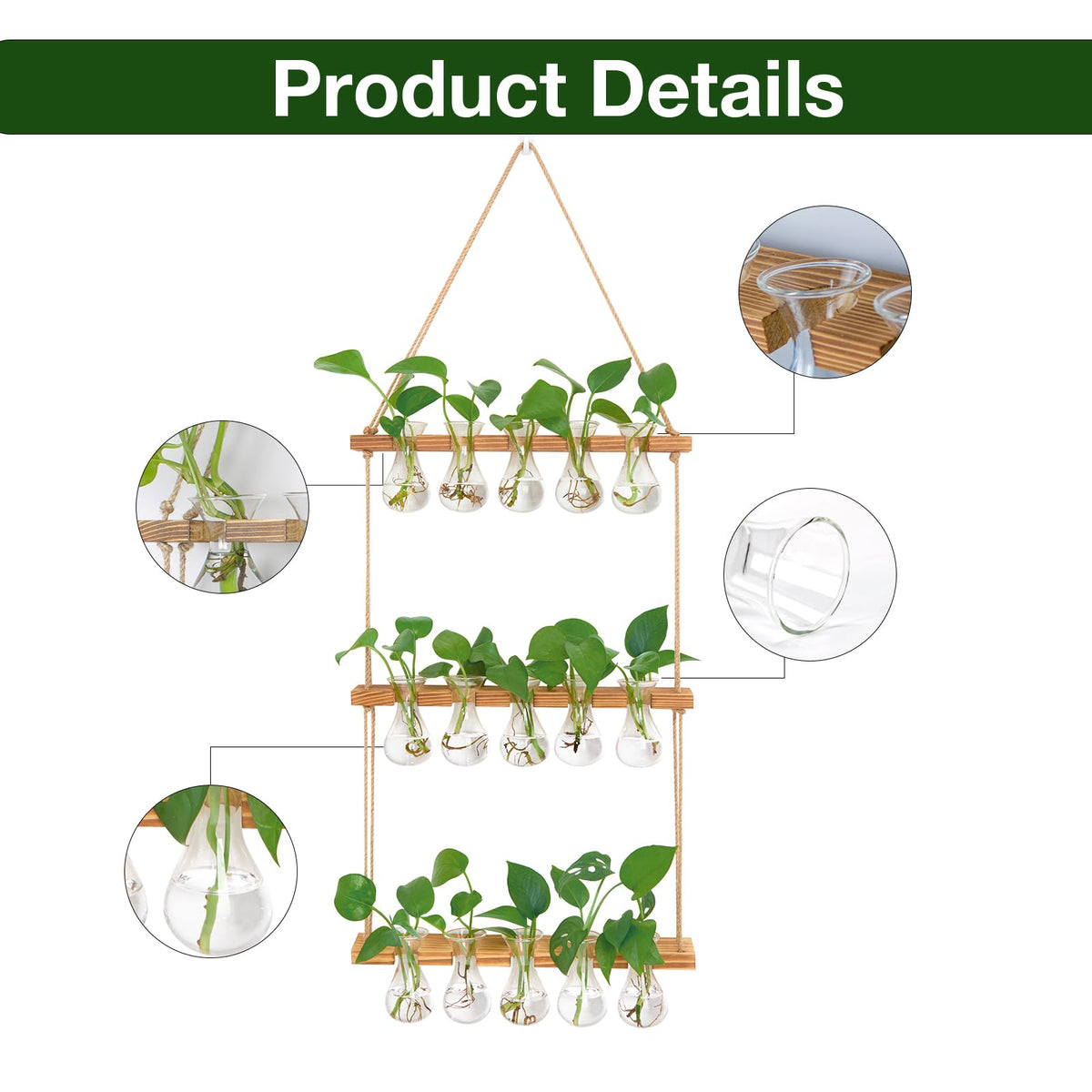 XXXFLOWER three-tier planters provide versatile spaces for succulents and cuttings