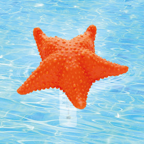 XY-WQ floating thermometer in pool shows easy-to-read temps