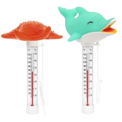 XY-WQ starfish thermometer set with two designs for pool decor and easy readings