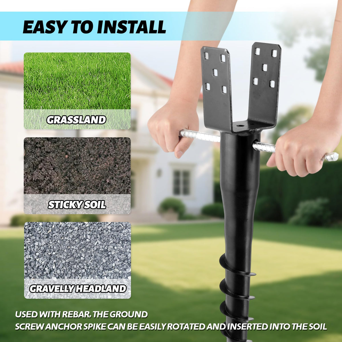 XYADX 4x4 post installation secures mailbox or fence posts with ease.
