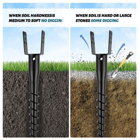 XYADX fence post solution for sturdy, rust-resistant support.