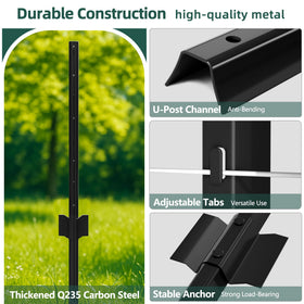 XYADX heavy-duty garden fence post provides reliable support for light fencing.