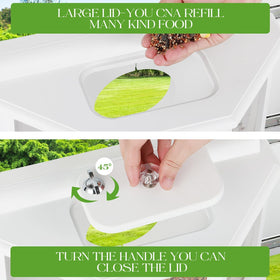 XYADX window bird feeder rail-sliding design eases filling and cleaning